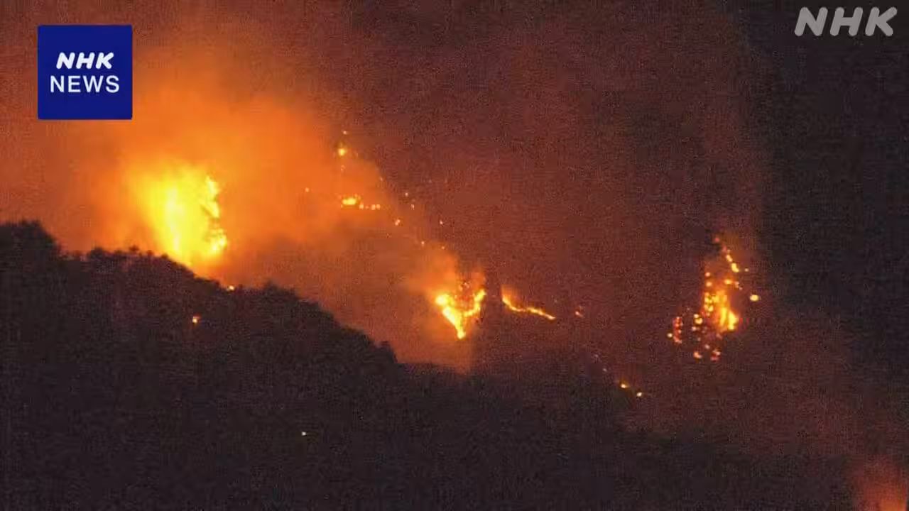 岩手 大槌町 山林火災延焼続く 1000人規模で地上消火へ