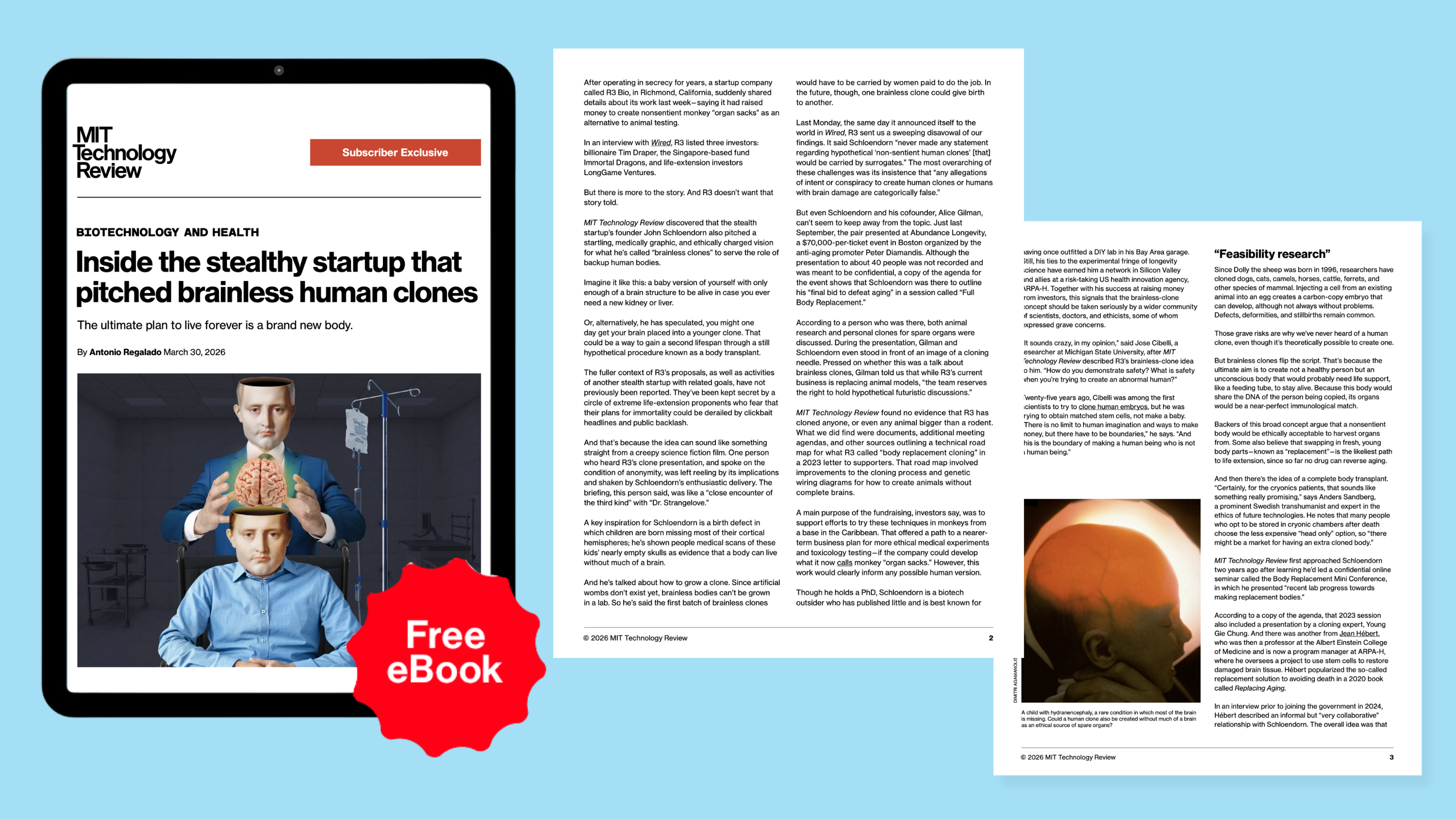 Exclusive eBook: Inside the stealthy startup that pitched brainless human clones