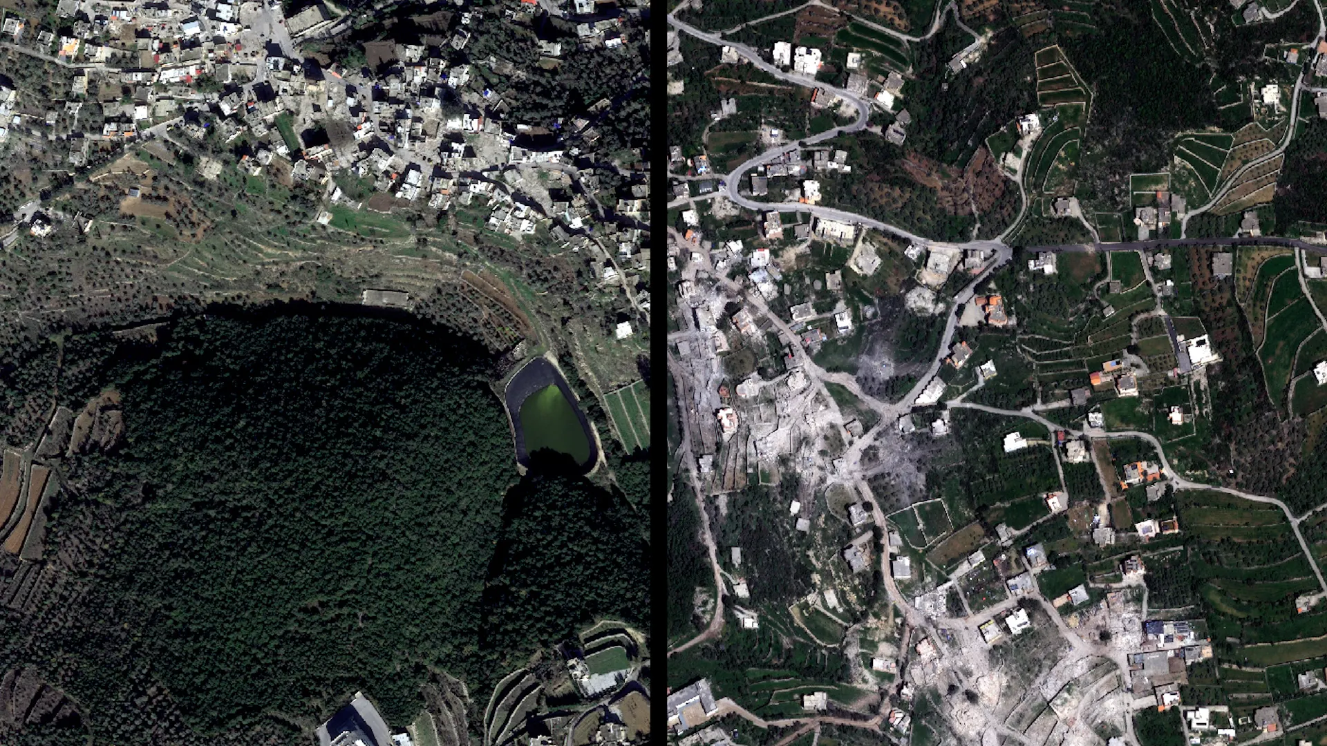 Satellite images show scale of Israeli destruction of south Lebanon towns