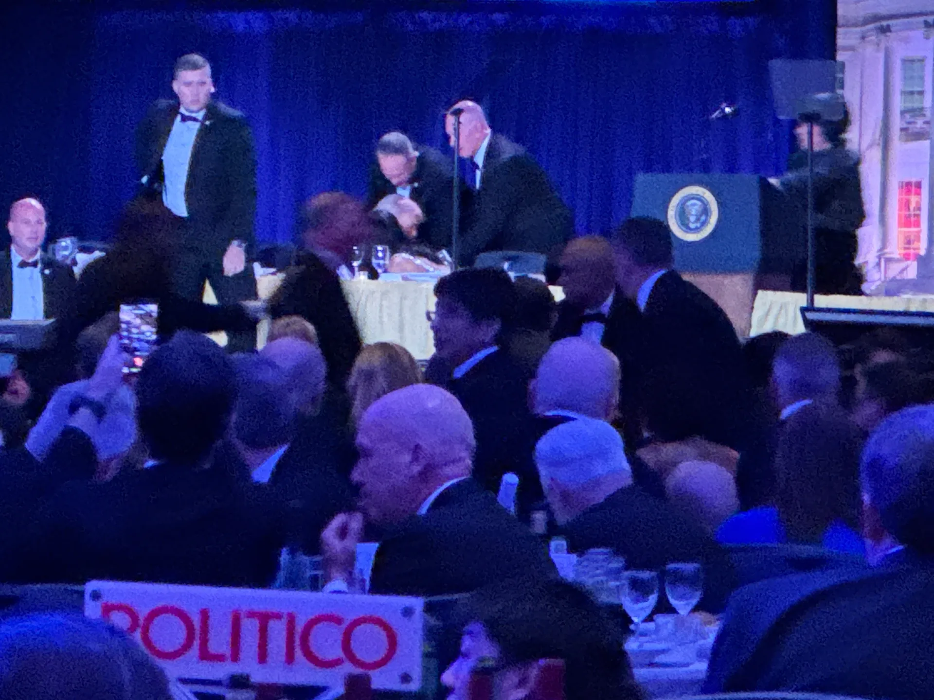 Trump live: US president safe after shots fired near correspondents’ dinner