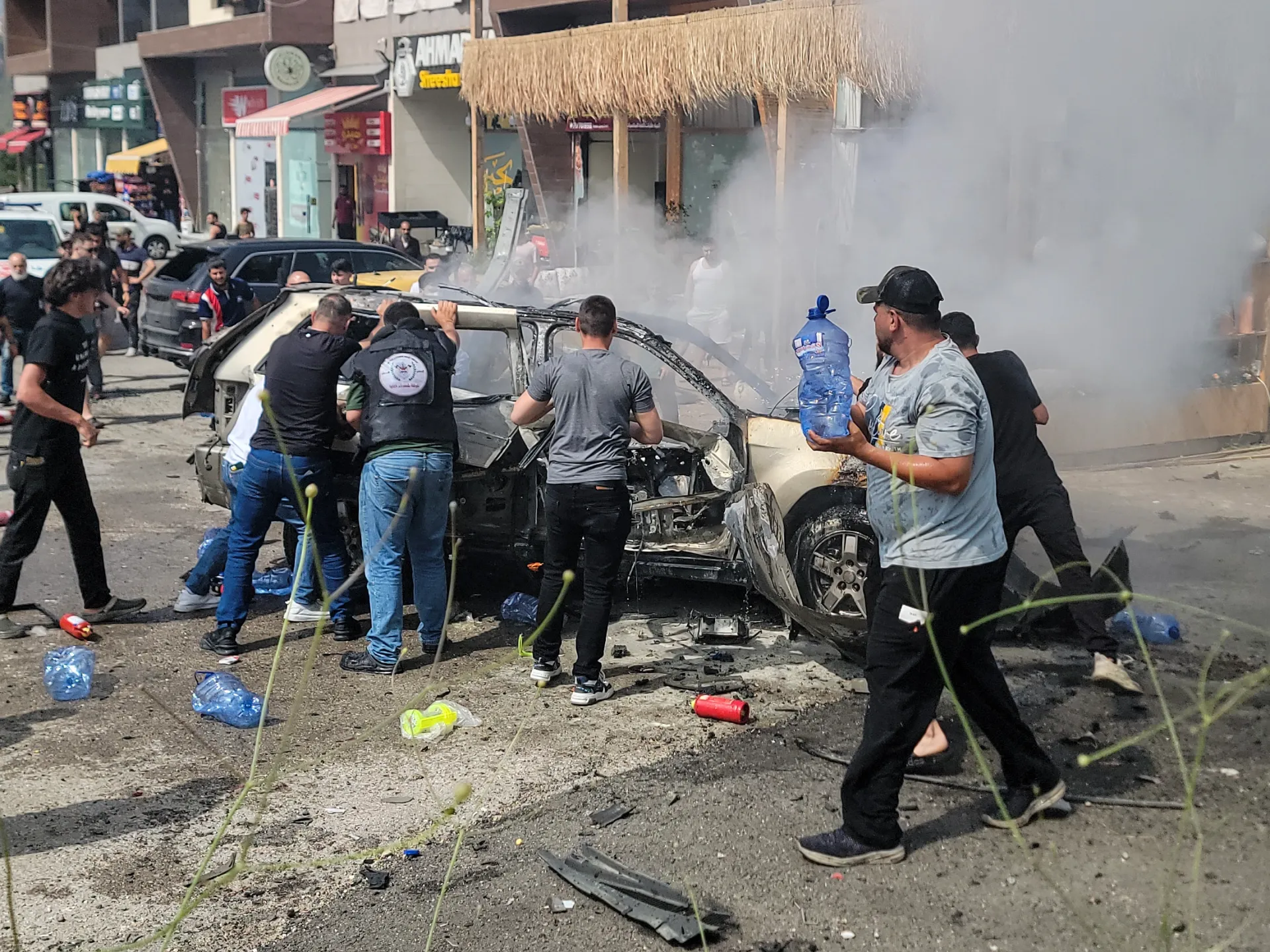At least eight killed in Israeli drone strikes on highway south of Beirut