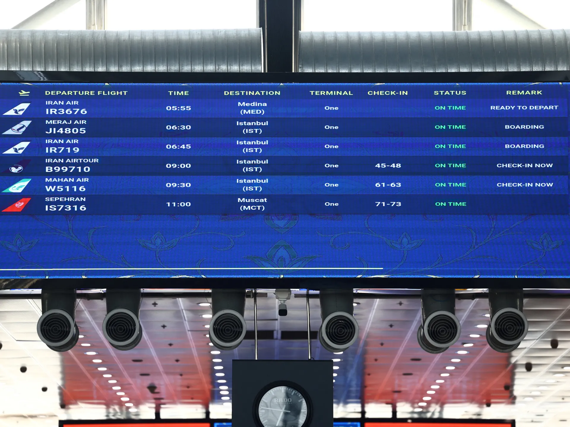 Commercial flights from Tehran’s main airport resume amid cautious normalcy