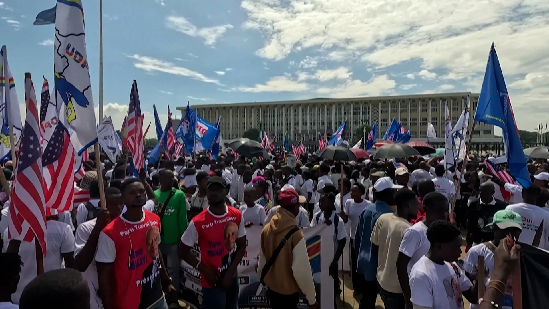 DRC protest in support of US sanctions against former president