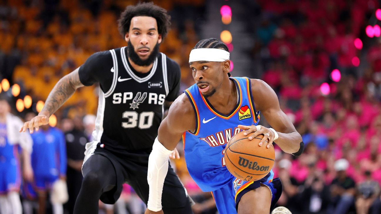 Follow live: Thunder building lead over Spurs in G...