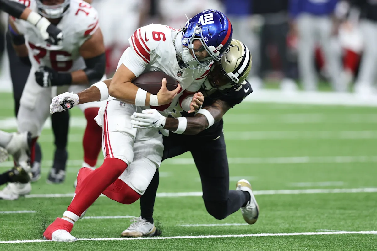 Giants' Jaxson Dart intends to balance caution, aggression in 2026
