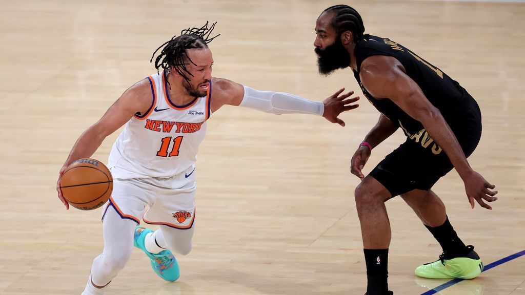 Knicks flip script, attack Harden to spark rally