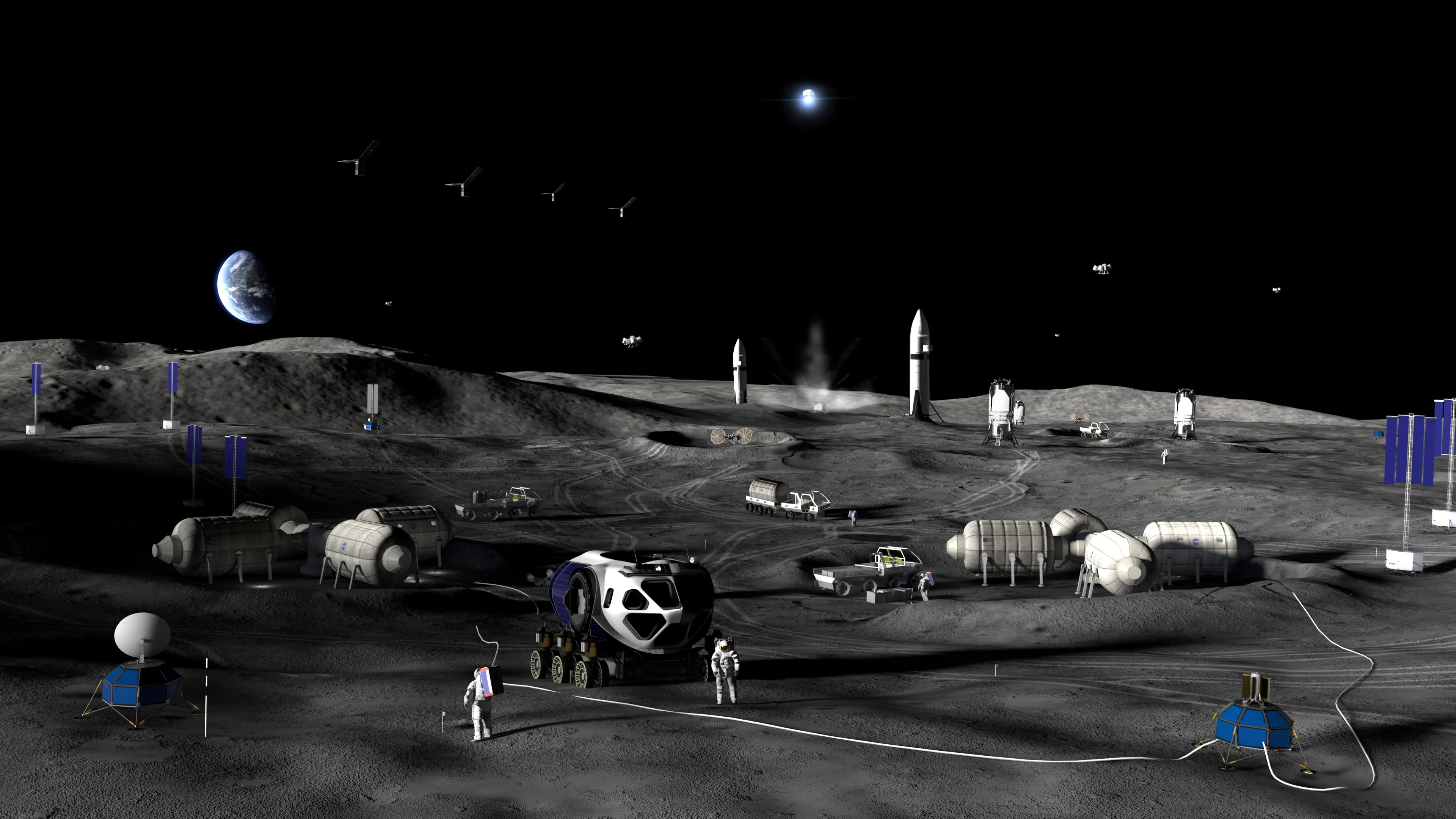 NASA Provides Update on Moon Base Rovers, Landers, Missions