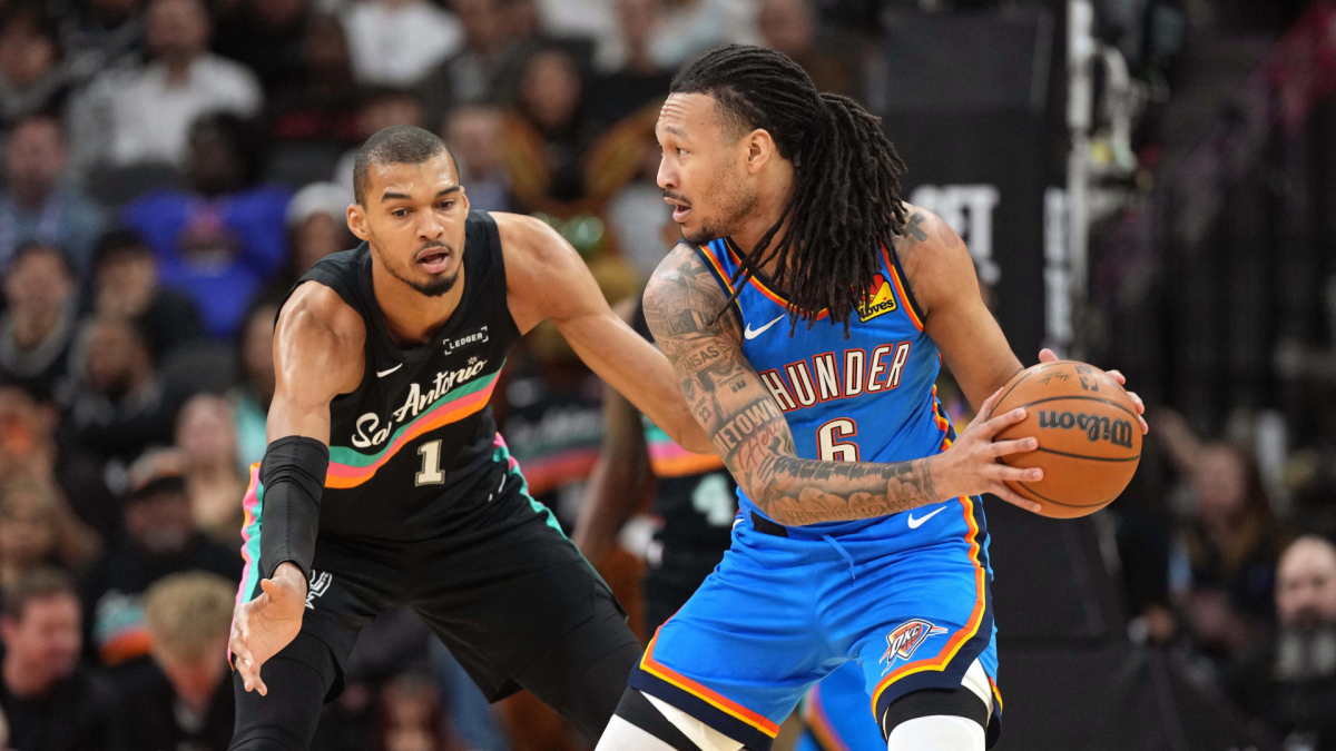 
                        NBA playoff schedule, odds, predictions for Thunder vs. Spurs Game 1
                    
