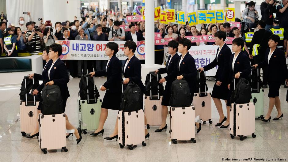 North Korean women's football team makes rare visit to South