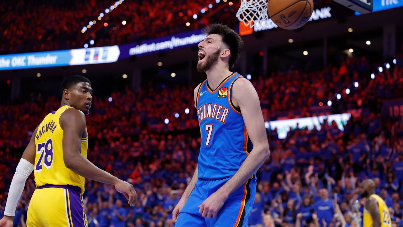 Thunder roll past Lakers in Game 1 of West semis