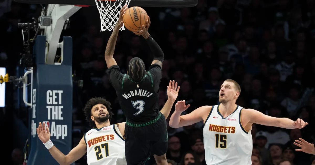 Timberwolves eliminate Nuggets as Knicks demolish Hawks in NBA playoffs