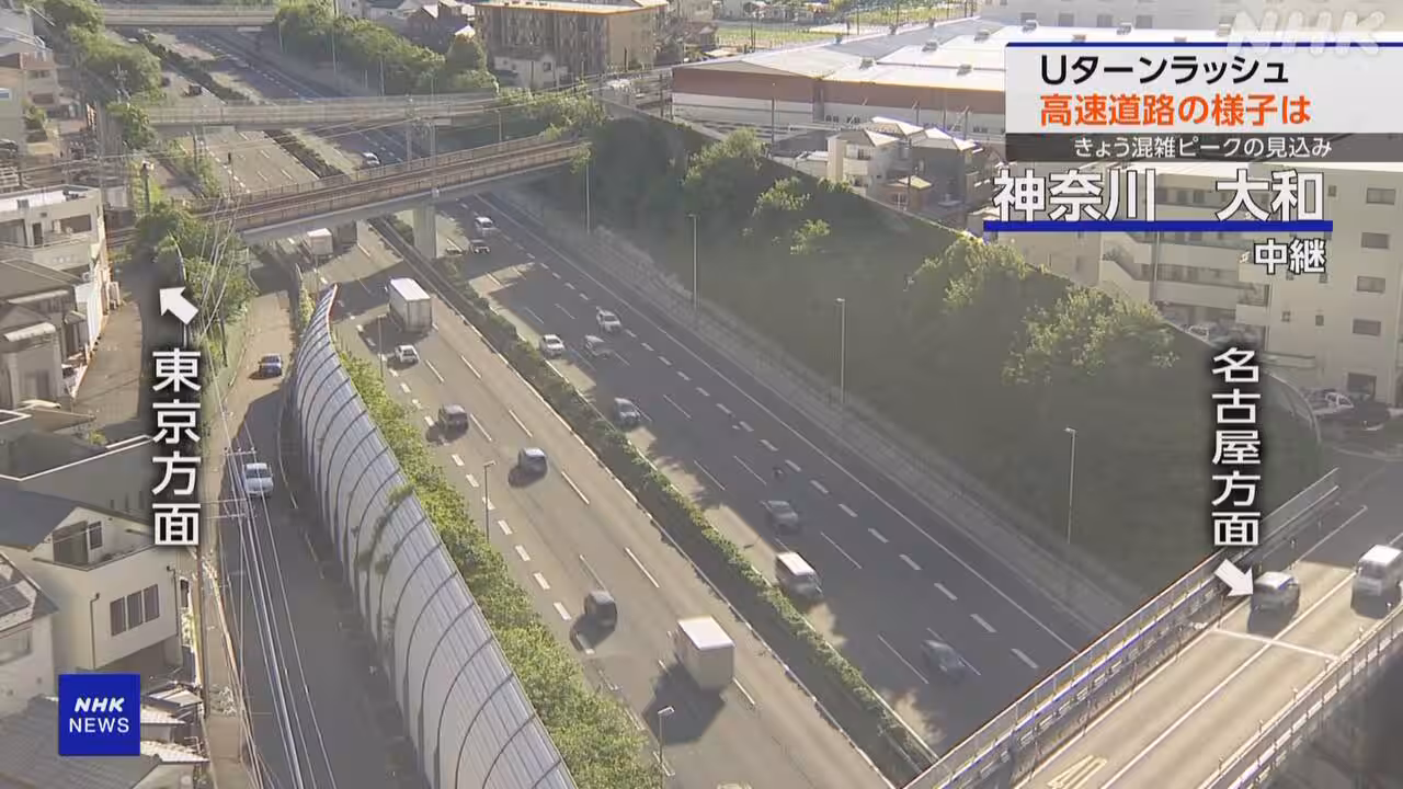 大型連休後半 Uターンラッシュがピークの見込み
