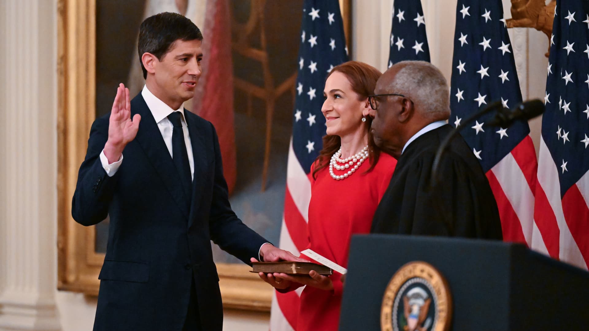 Watch: Kevin Warsh sworn in as Fed chair as Trump seeks interest rate cuts