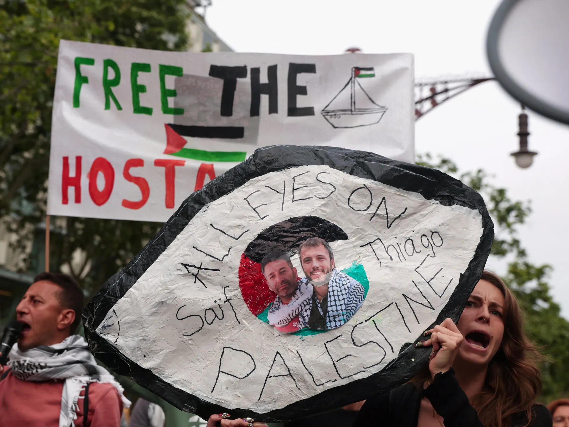 Who are the two Gaza flotilla activists abducted by Israel?