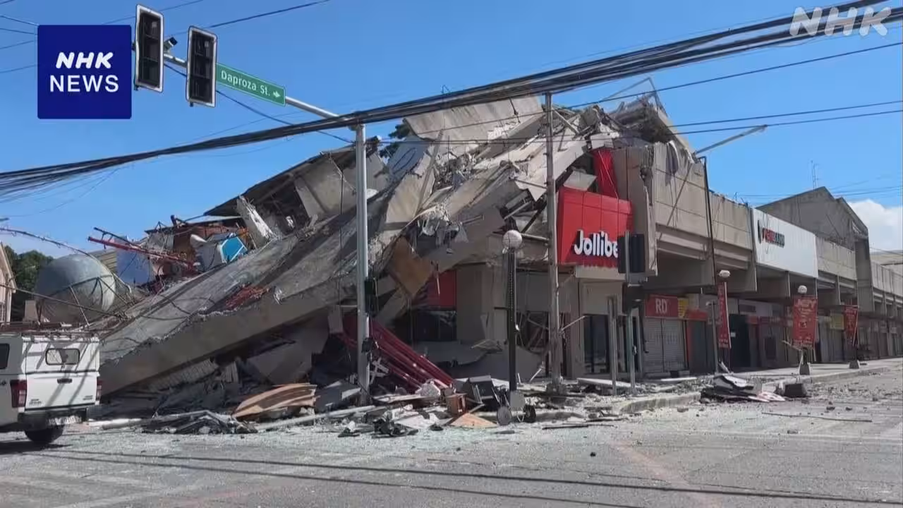 フィリピン沖大地震で37人死亡 倒壊現場などで救助活動続く