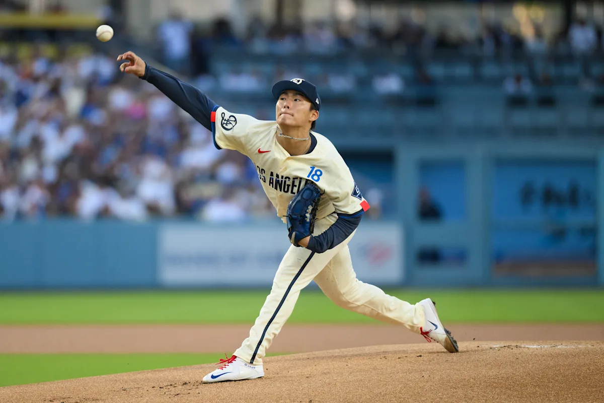 Dodgers erupt for 9-run first as Yamamoto dominates over 8 innings in 9-2 rout of Angels