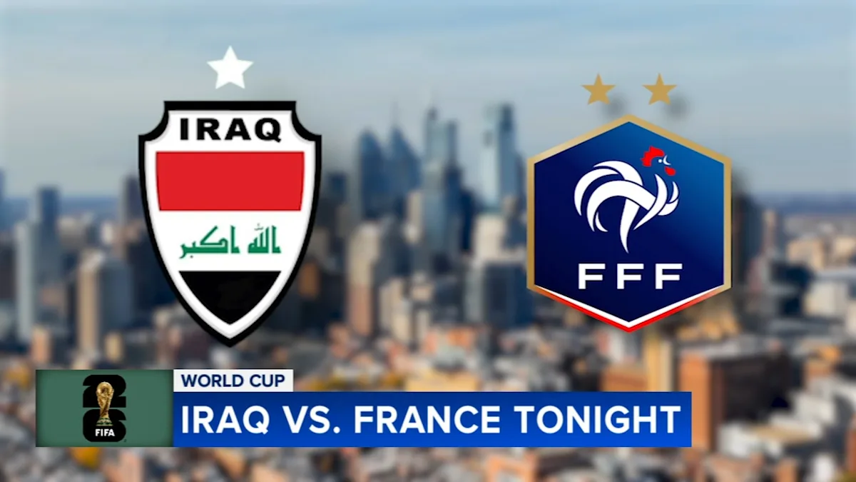 Fans in Philadelphia cheer for Iraq and France ahead of World Cup match