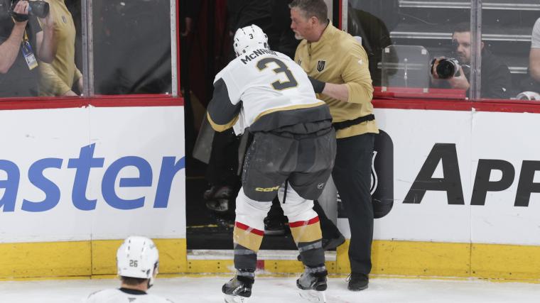 Golden Knights' Brayden McNabb injury update gives news after scary 87 MPH puck to the face