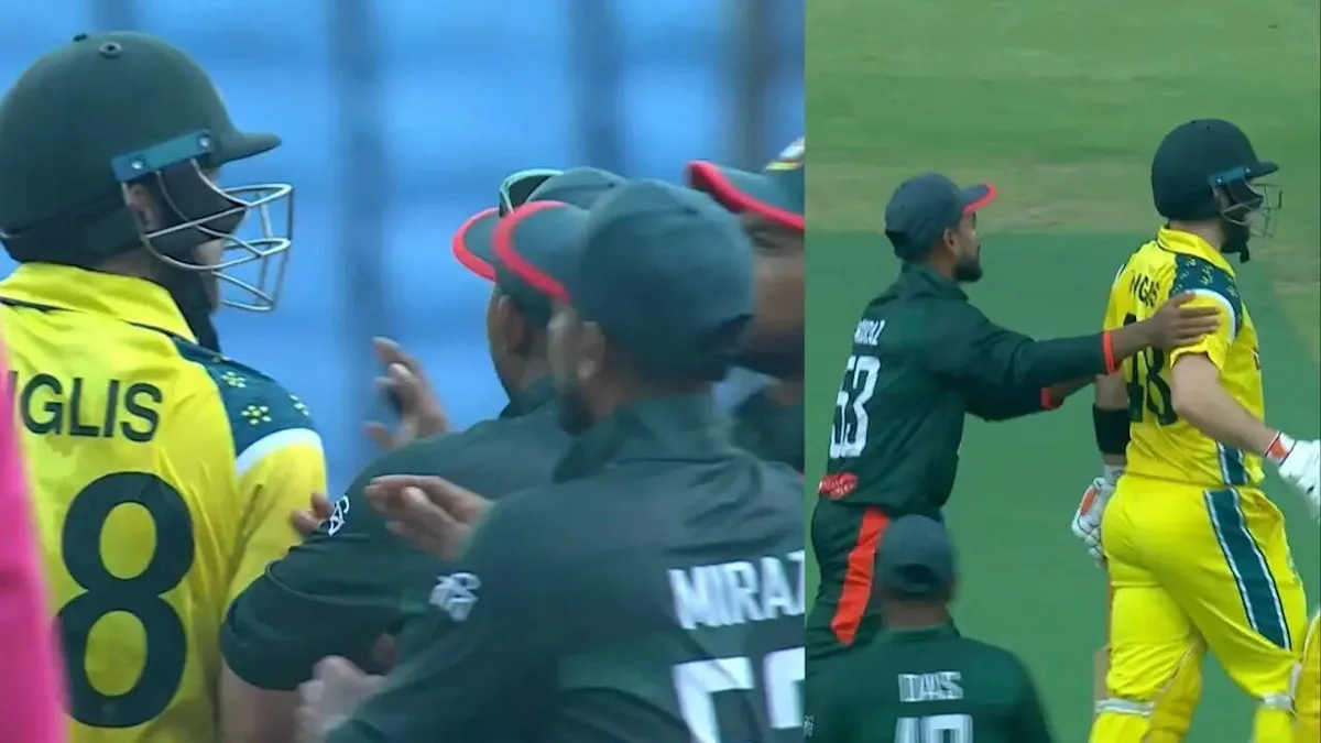 Heated moment! Nahid Rana angers Josh Inglis with fiery send-off during BAN vs AUS 1st ODI - Watch