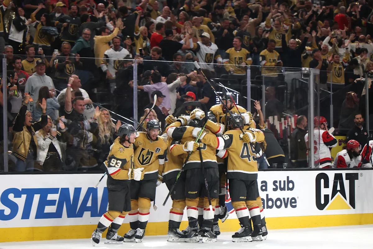Hurricanes-Golden Knights double-OT thriller ends on bizarre Shea Theodore goal