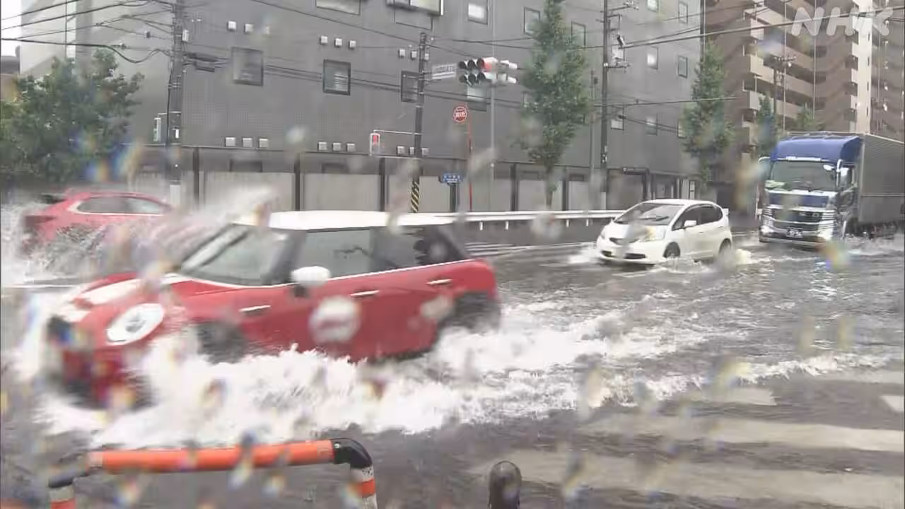 【台風 各地の影響】川崎で道路や商店街が冠水