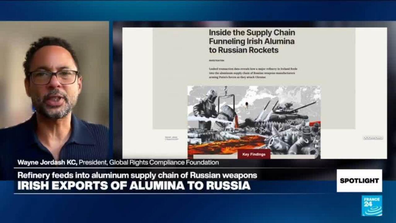 Irish company 'assisting in commission of crimes' by supplying alumina to Russia for Ukraine war