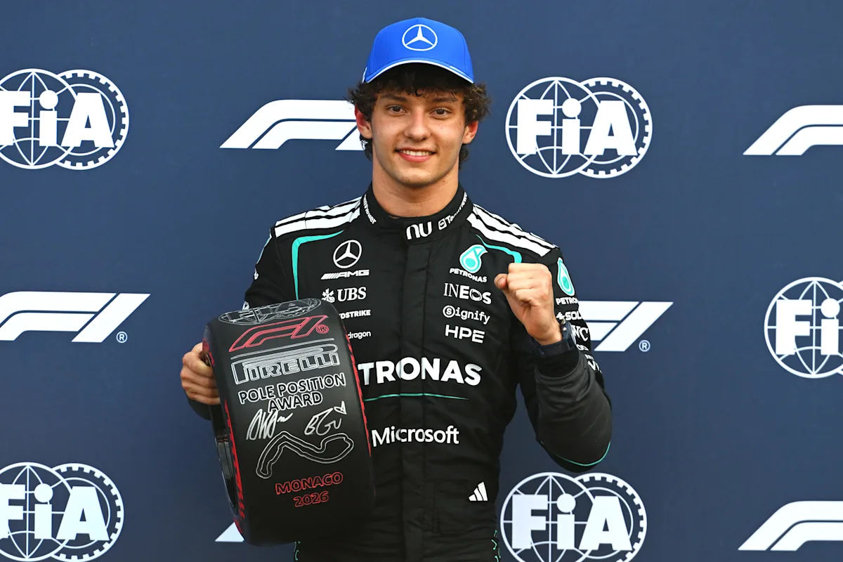 Kimi Antonelli drives away from Lewis Hamilton to win the Monaco Grand Prix
