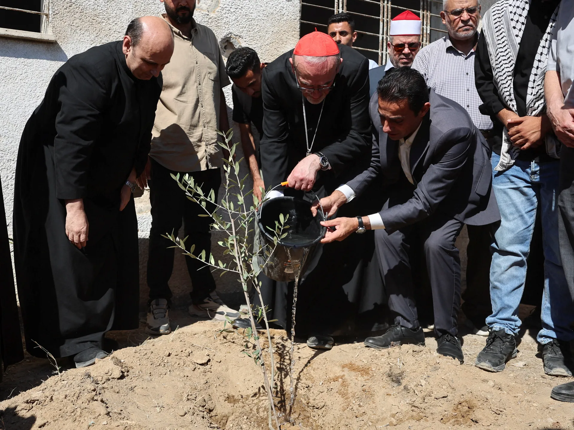 Latin Patriarch of Jerusalem Pizzaballa makes solidarity visit to Gaza