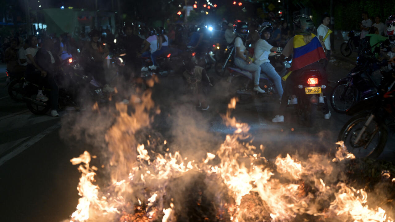 Protests erupt in Colombia as far-right set to win presidential election