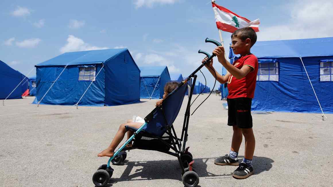 Sea of tents in heart of Beirut lays bare Lebanon’s crisis