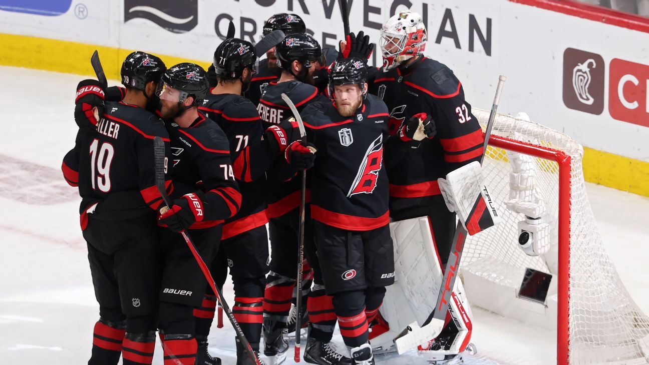 Svechnikov, Aho strike as Canes on cusp of title