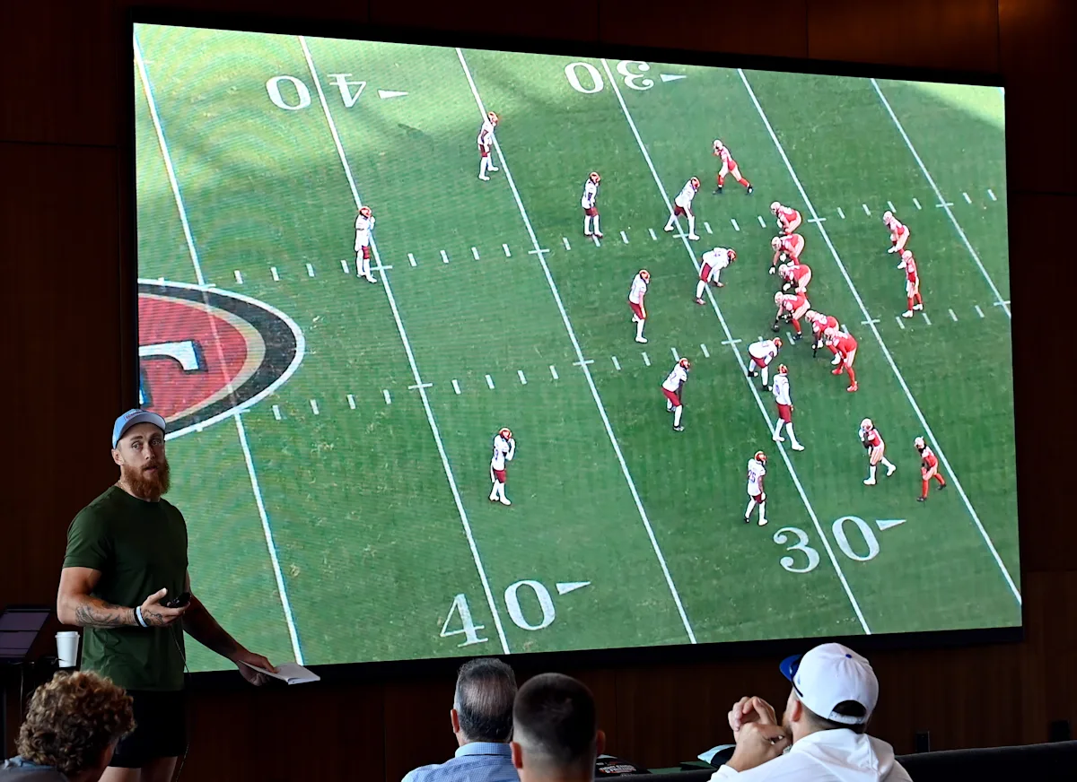 WATCH: George Kittle on the move at TEU 6 months after Achilles tear