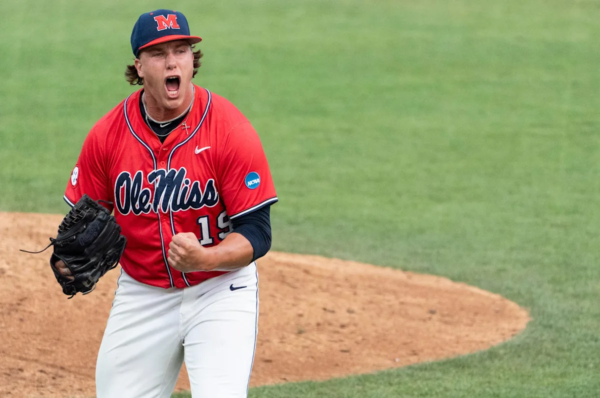 Who is Walker Hooks? Ole Miss star reliever vs UNC in College World Series