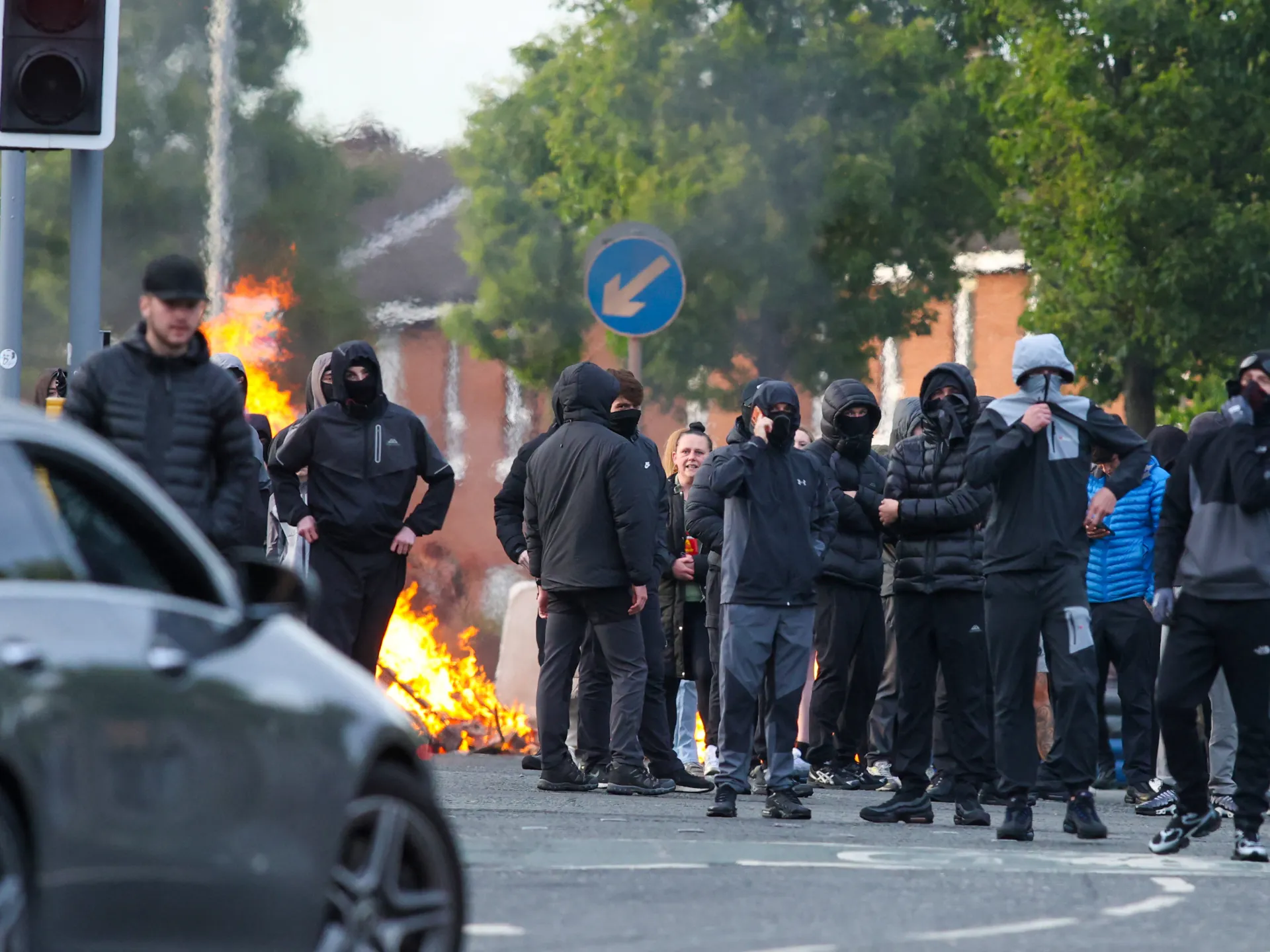 Why has Belfast erupted in anti-immigrant violence after a knife attack?