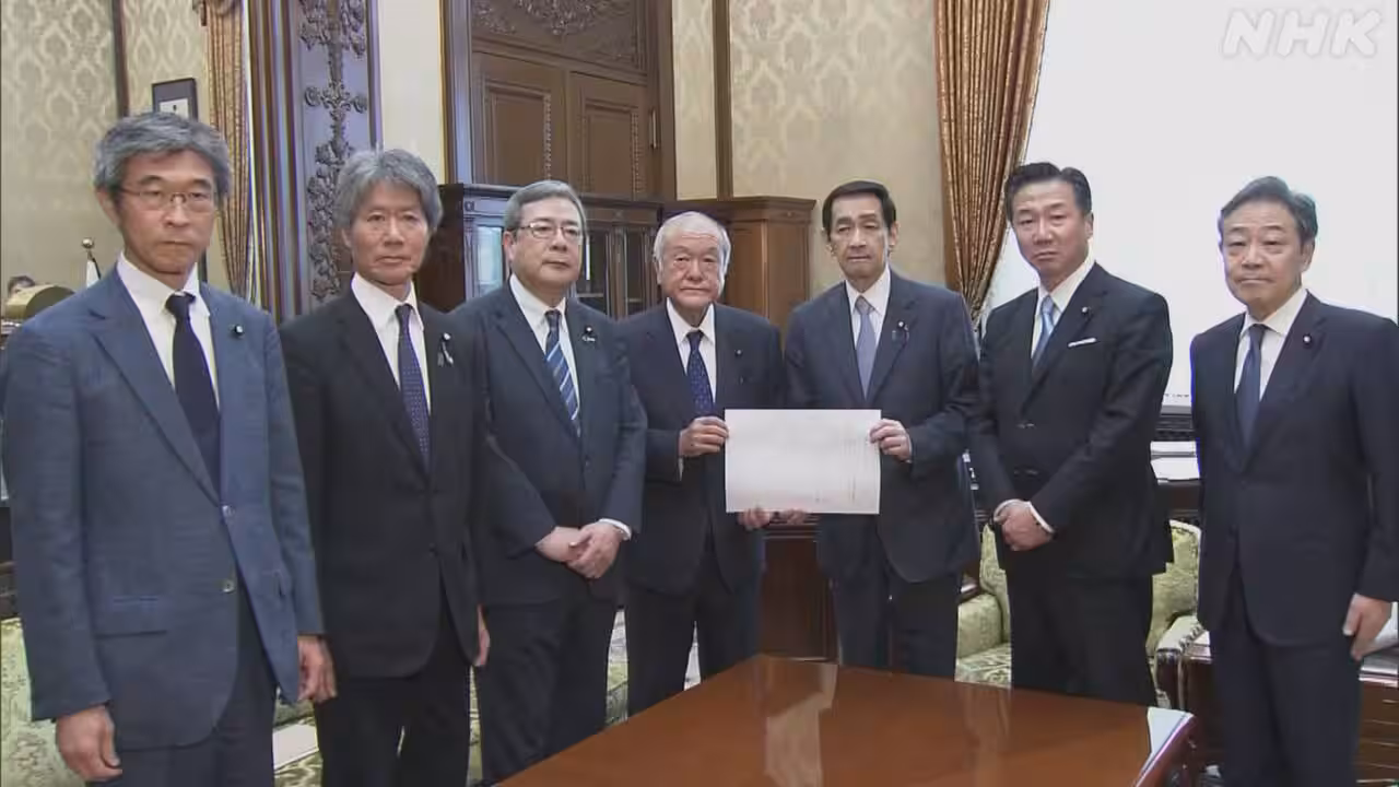 自民・維新 国会会期25日まで8日間の延長を議長に申し入れ