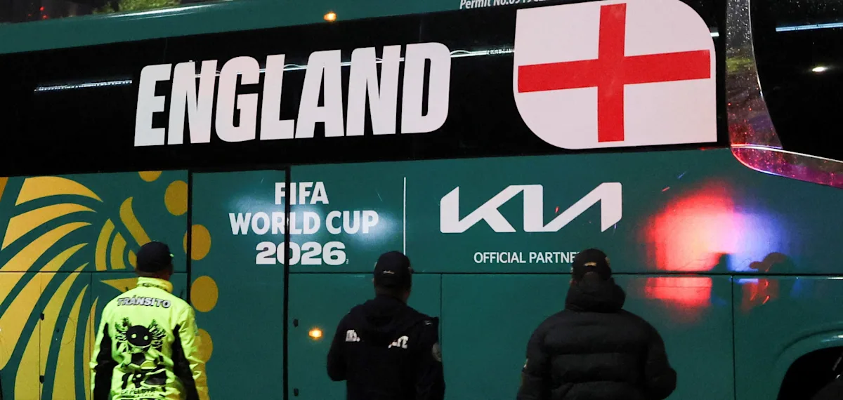 Argentina's team bus had to wait on Atlanta freeway for England's bus to pass it