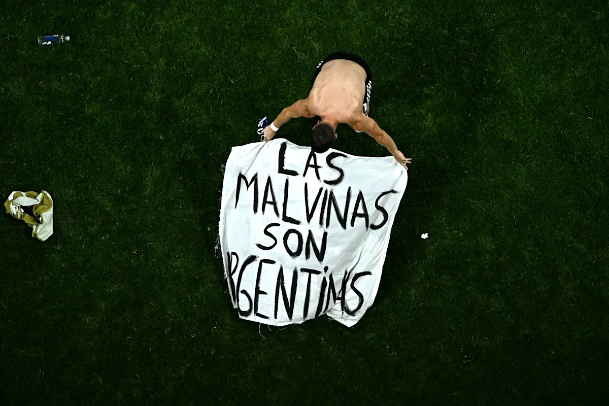 Argentina players wave banned political banner after World Cup win
