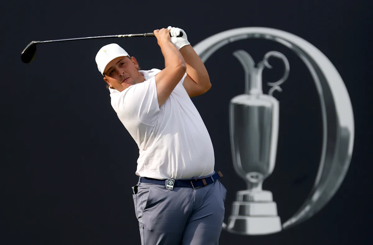 Argentina’s Mateo Pulcini celebrates 18th hole birdie at British Open by celebrating like Enzo Fernández
