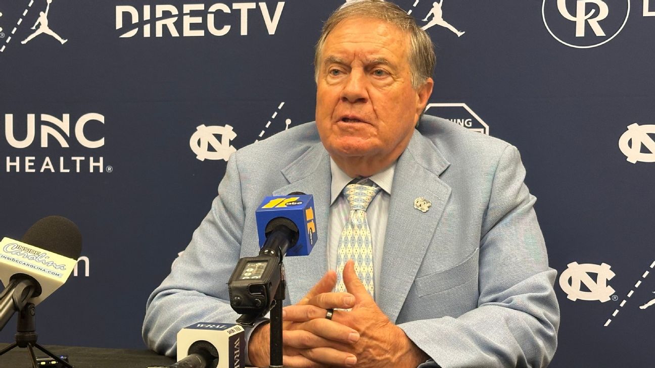 Belichick says UNC 'way ahead' of one year ago