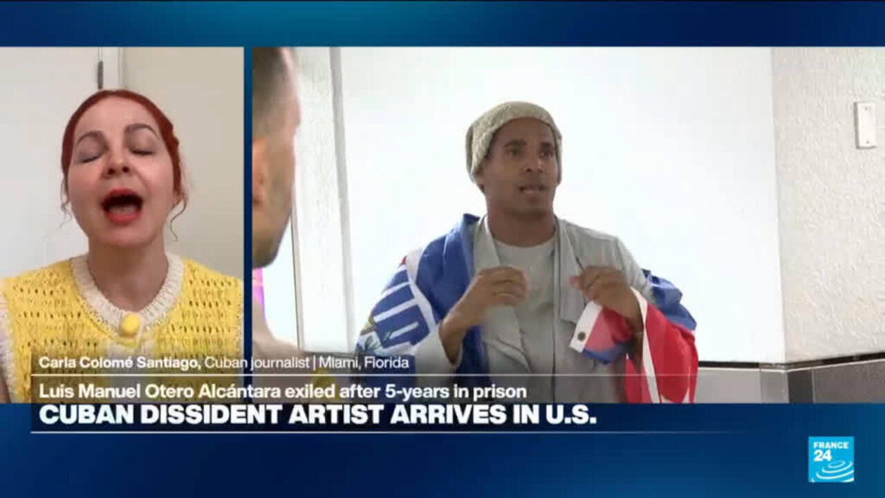 Cuban dissident artist arrives in US after 5-years in prison