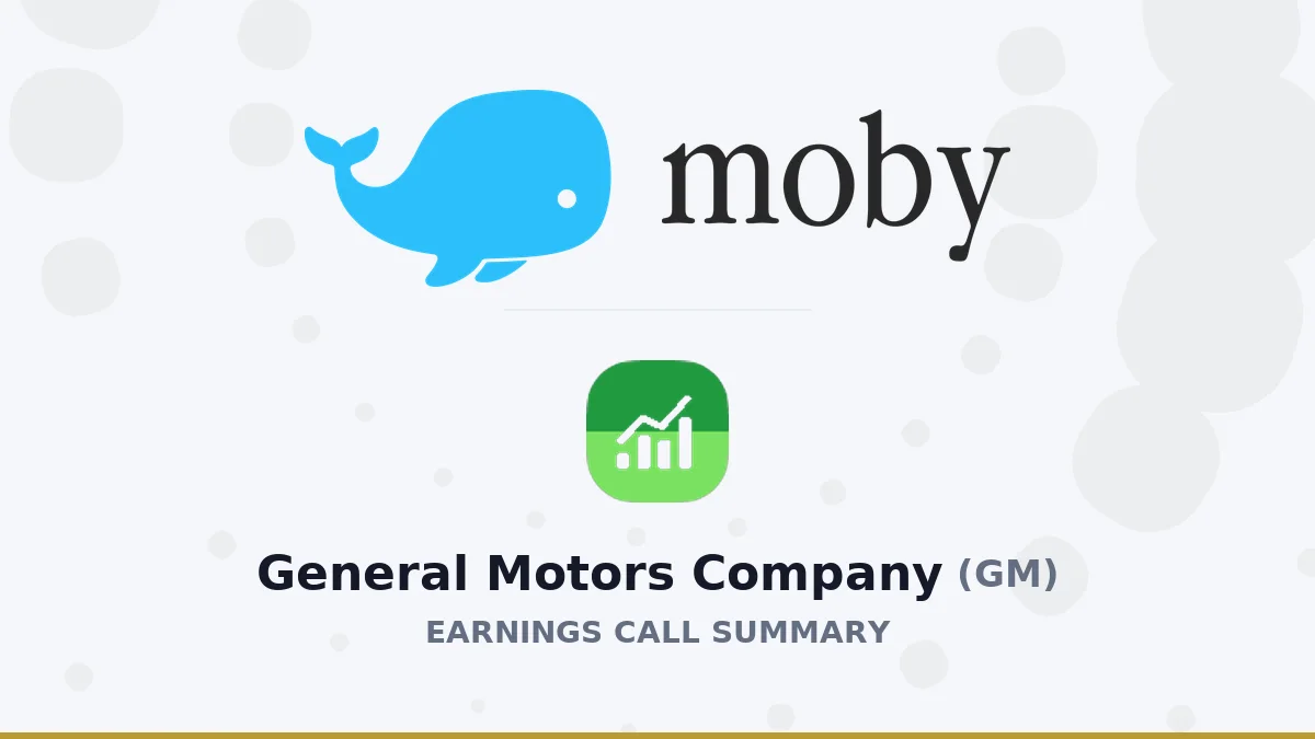 General Motors Company Q2 2026 Earnings Call Summary