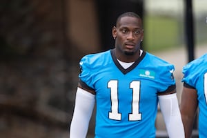 Panthers linebacker carted off training camp field for reported ACL tear