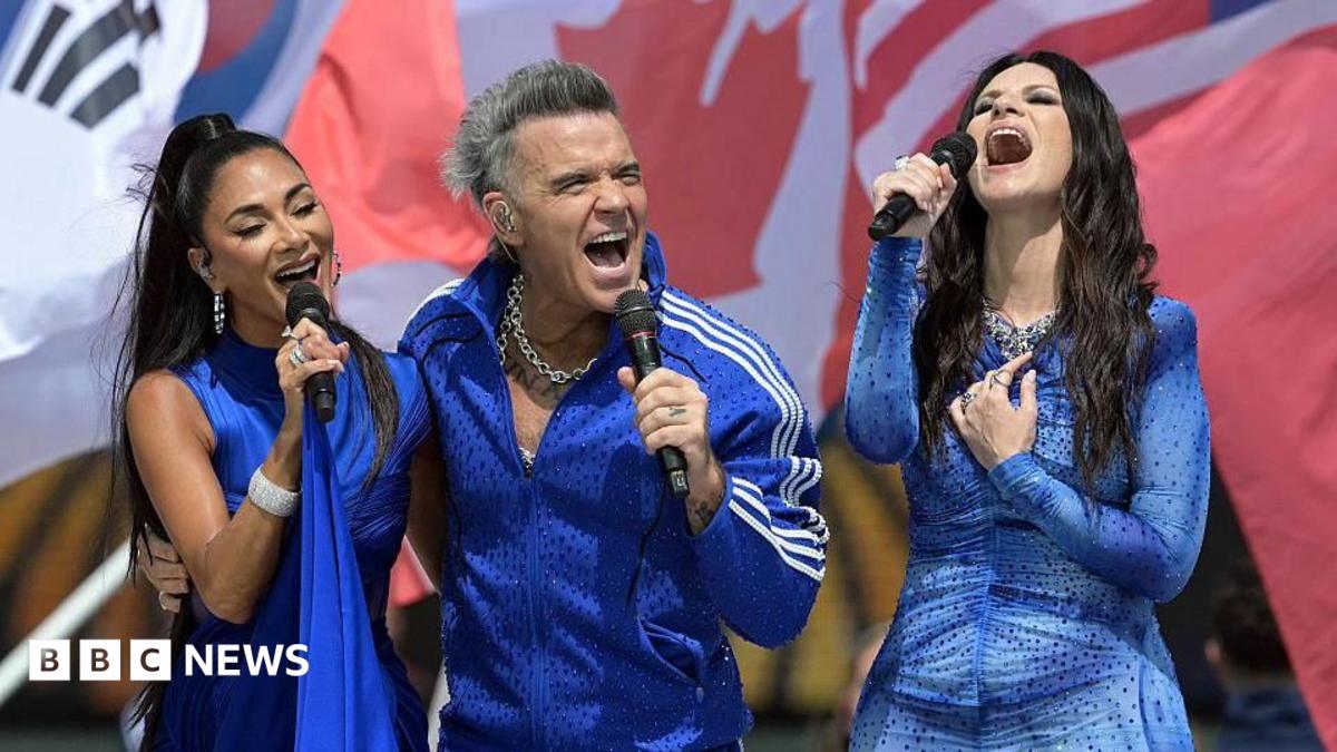 Robbie Williams, Tom Cruise and Jennifer Hudson among stars at World Cup closing ceremony
