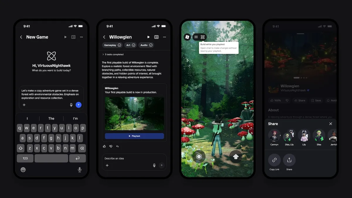 Roblox launches an AI-powered game creation feature in its mobile app