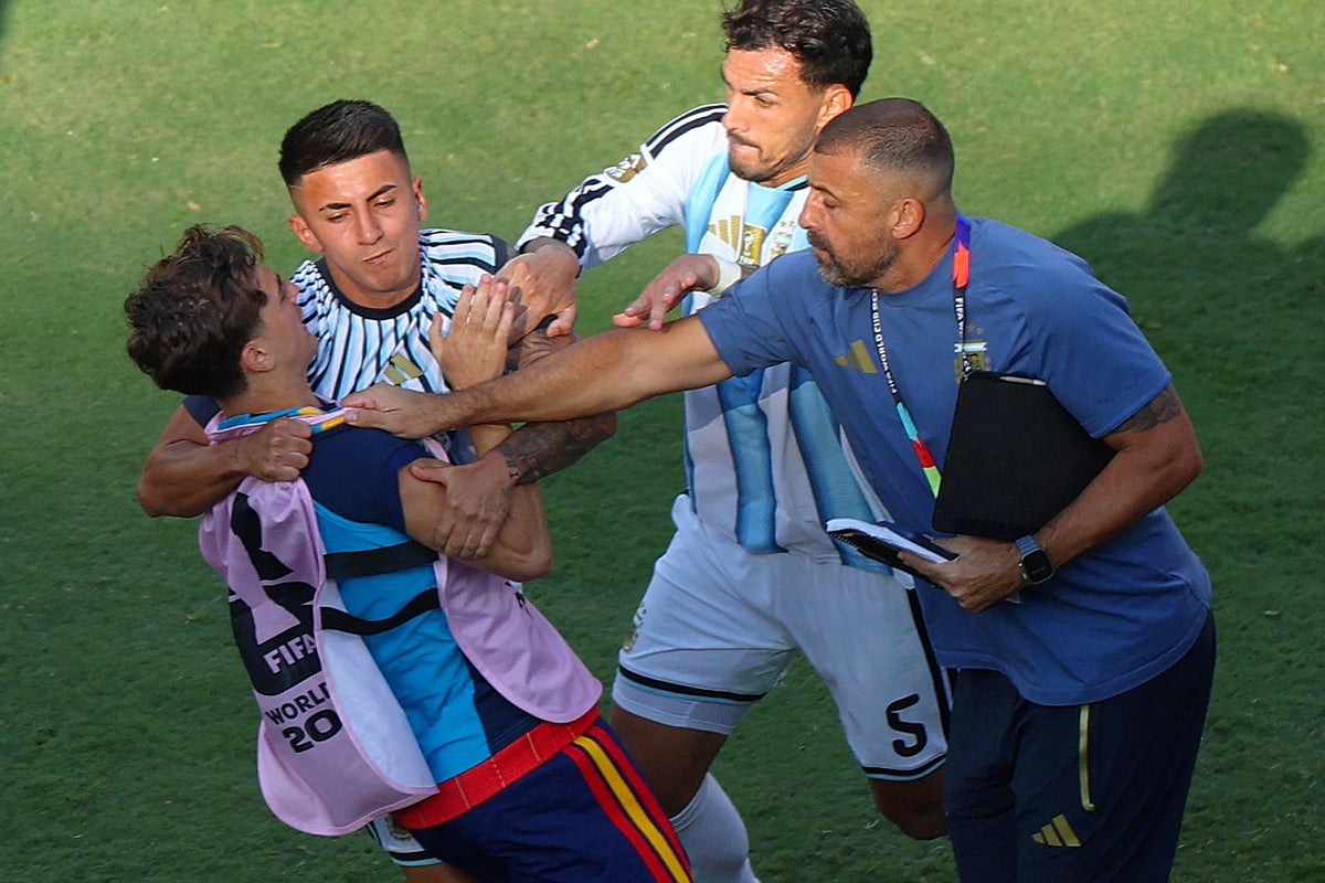Spain star involved in World Cup final brawl wants Leandro Paredes to escape ban
