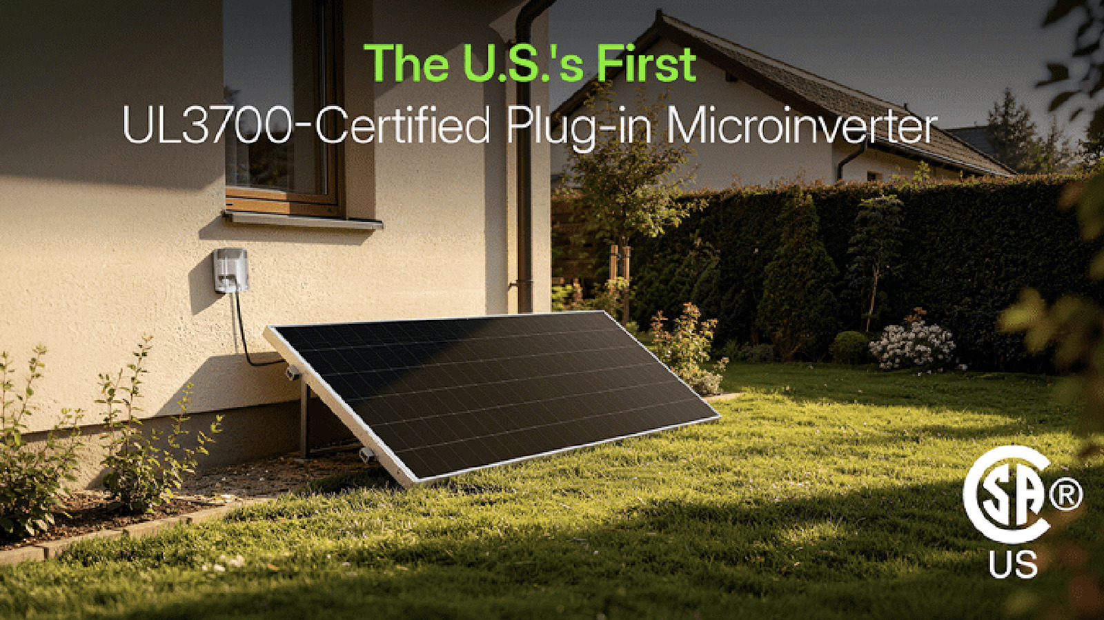 The first UL 3700-compliant plug-in solar microinverter is now available in the US
