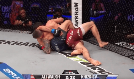 Video: Biaggio Ali Walsh taps to modified twister at PFL Austin