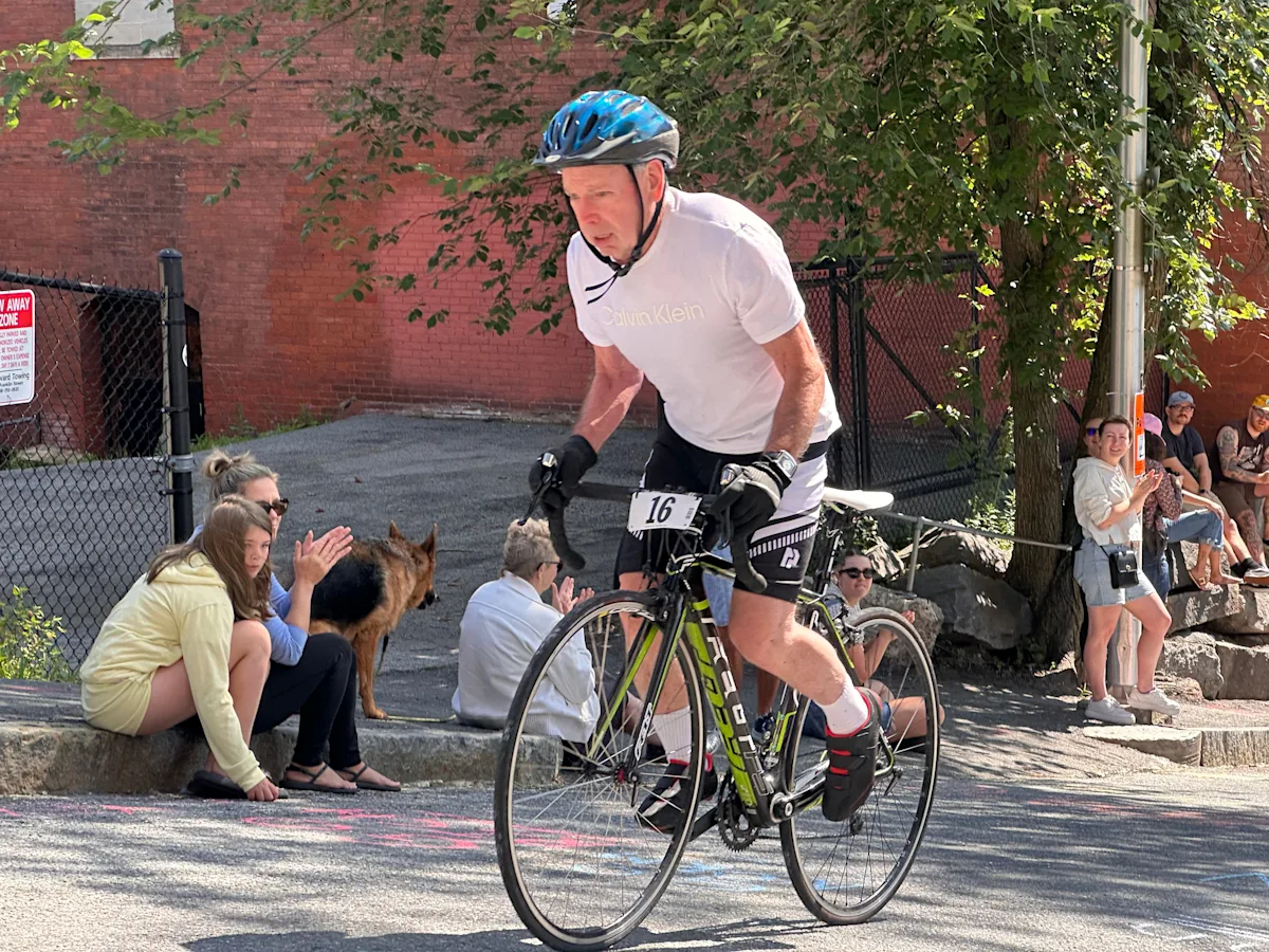 Worcester cyclists tackle steep hill in race to honor 'Major' Taylor