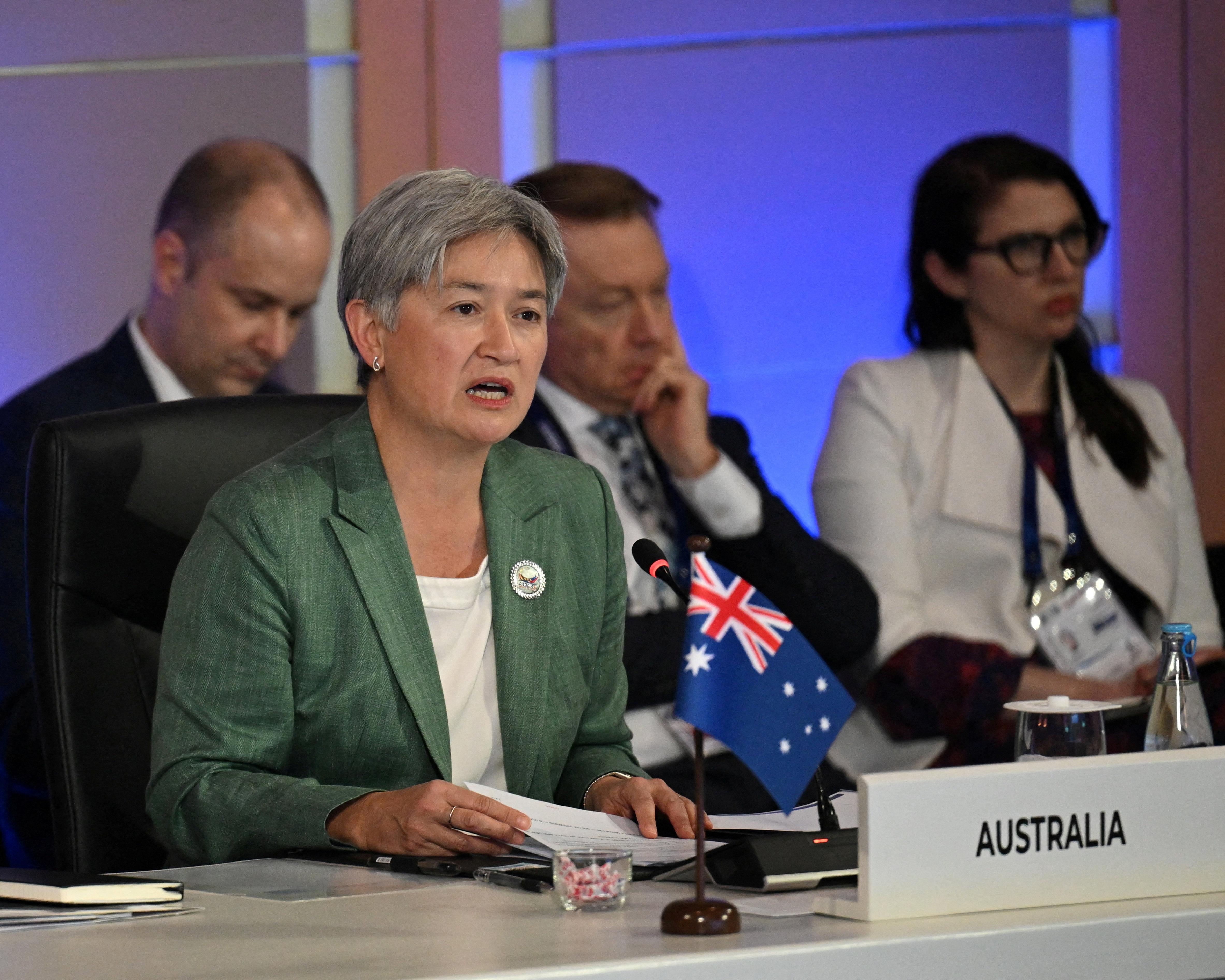 Australia news live: China hits back at Penny Wong’s comments; Victorian teachers due to begin strike