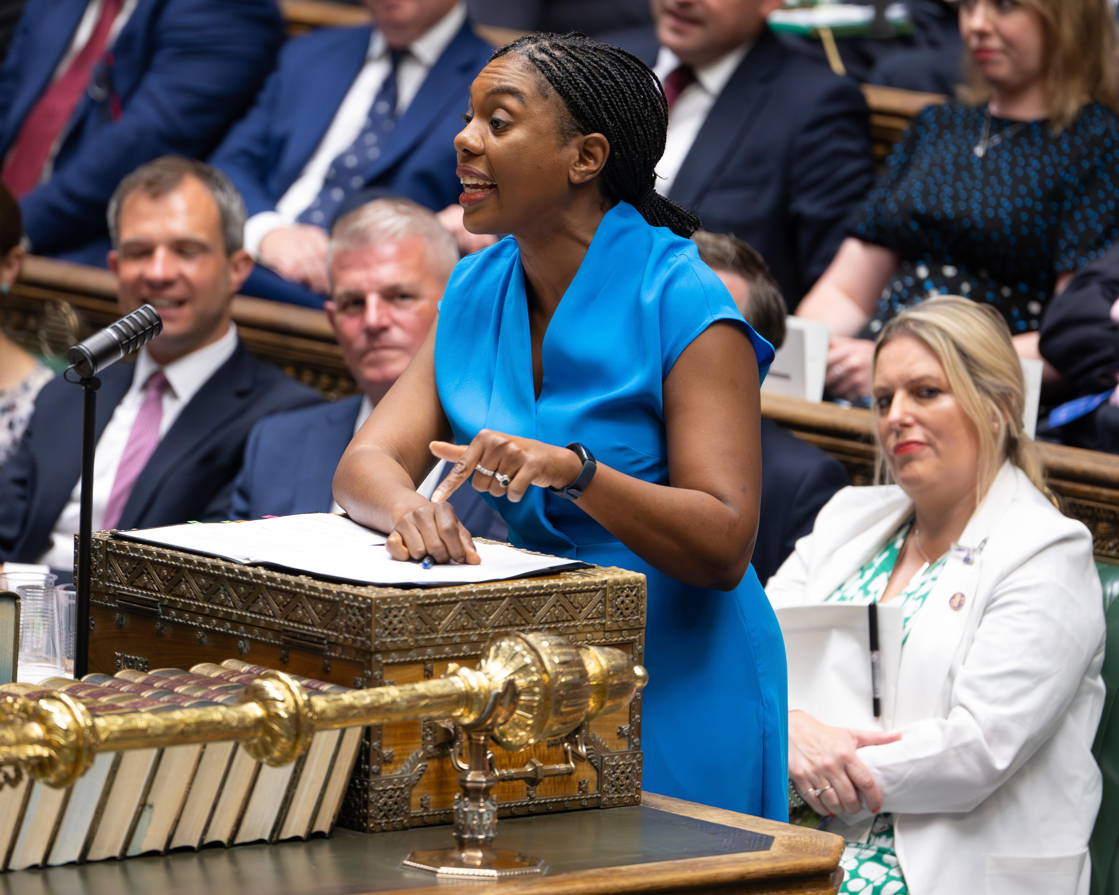 Labour MPs criticise language used by Kemi Badenoch in fractious PMQs